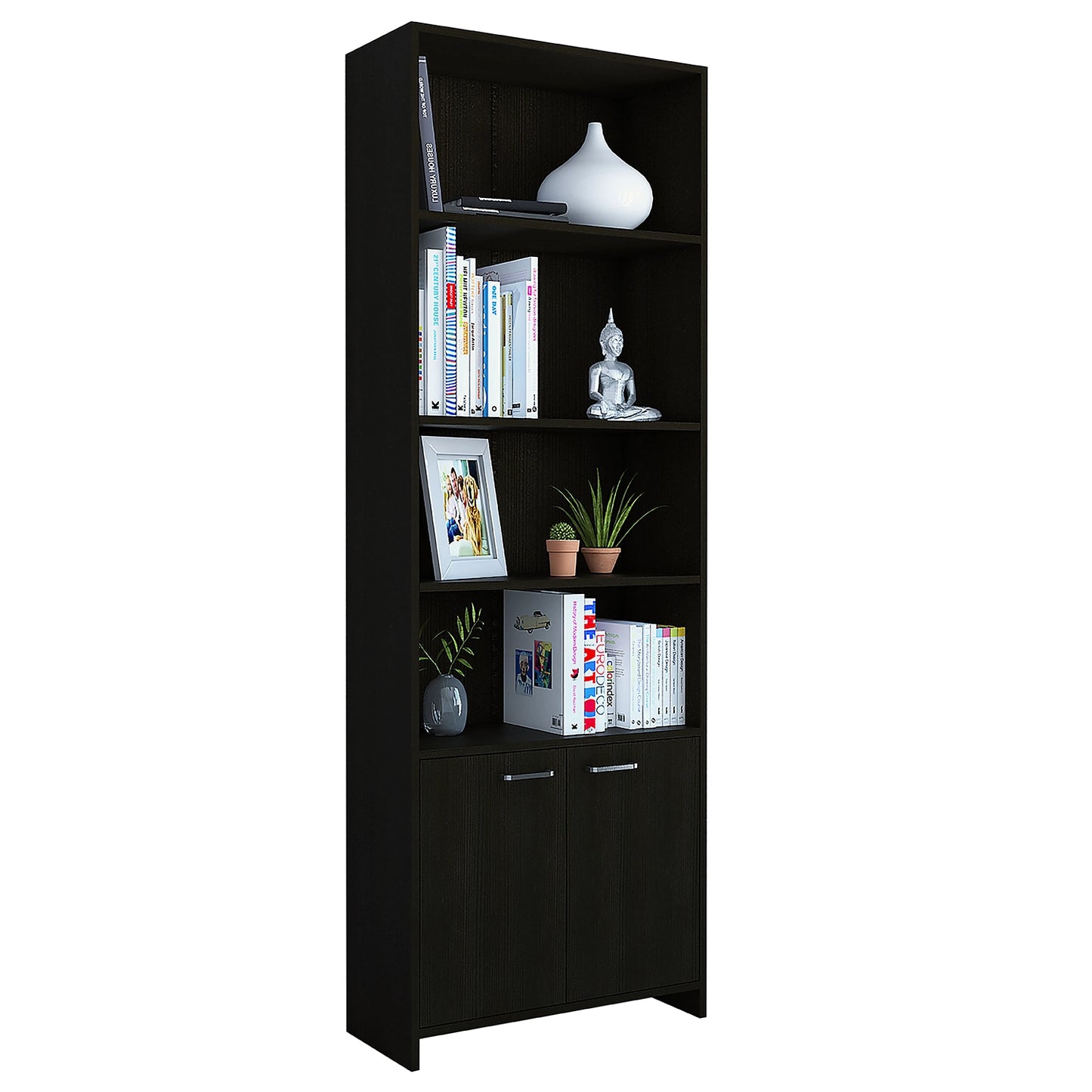 Biblioteca Lisa 180-M Con Puertas - Wengue
