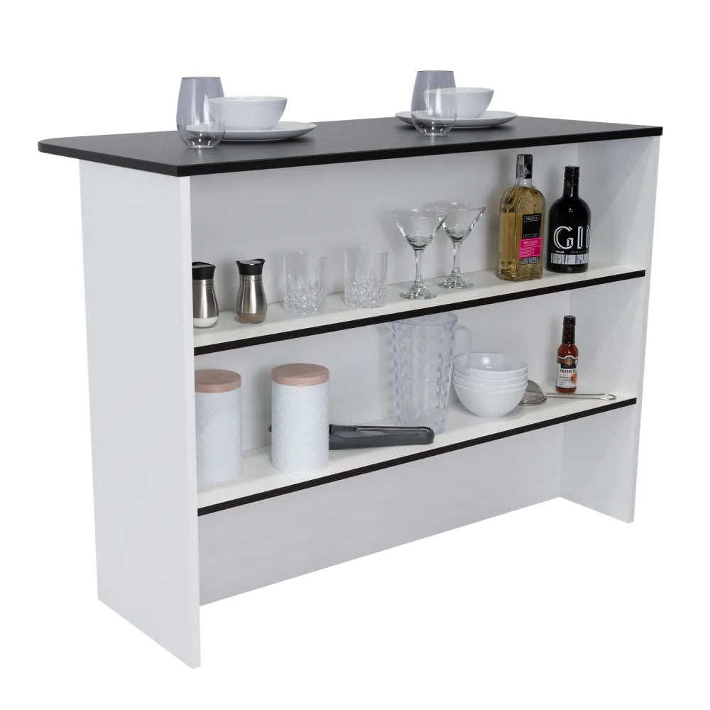 Barra Auxiliar De Cocina Fendi - Wengue / Blanco
