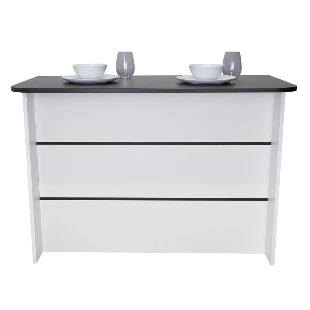 Barra Auxiliar De Cocina Fendi - Wengue / Blanco