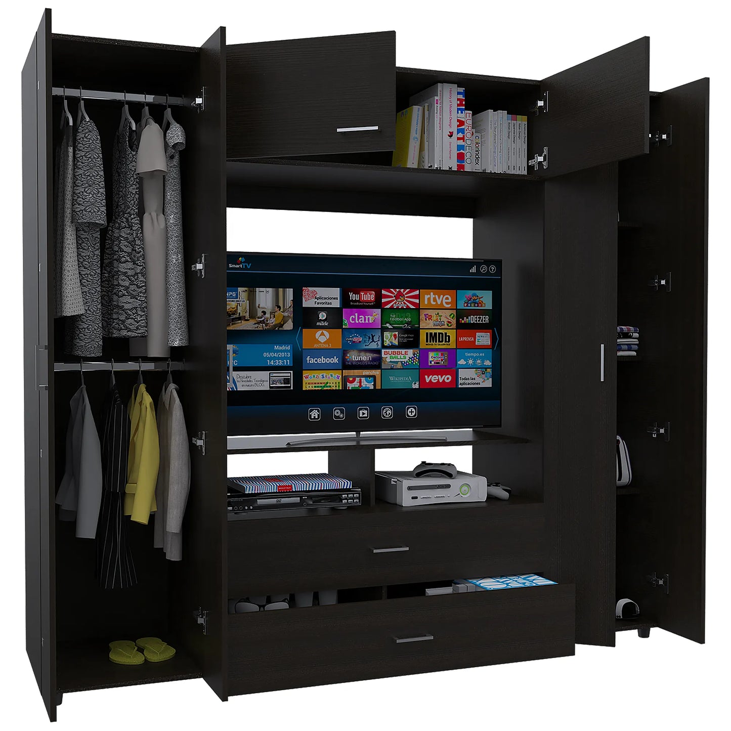 Closet Manila Z-200 6 Puertas Tv46 - Wengue
