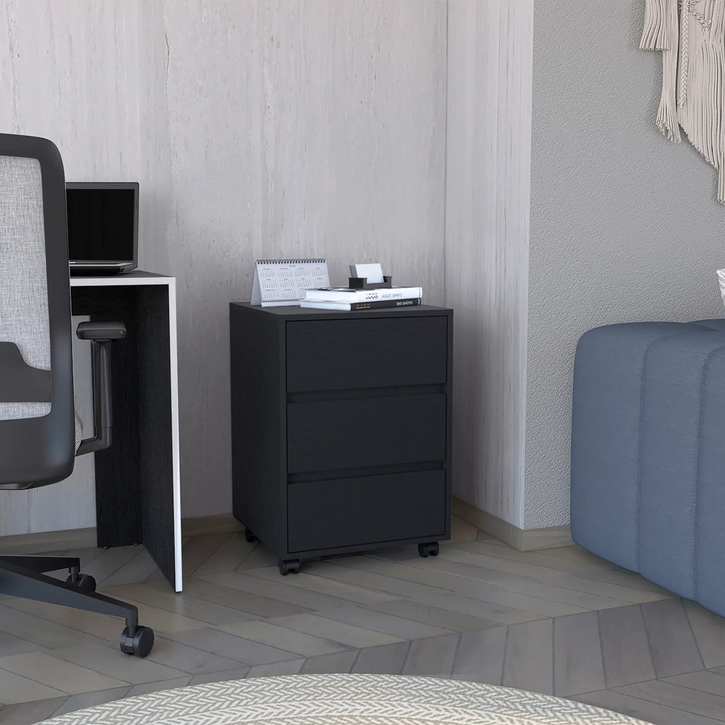 Archivador 3 Cajones Office - Wengue