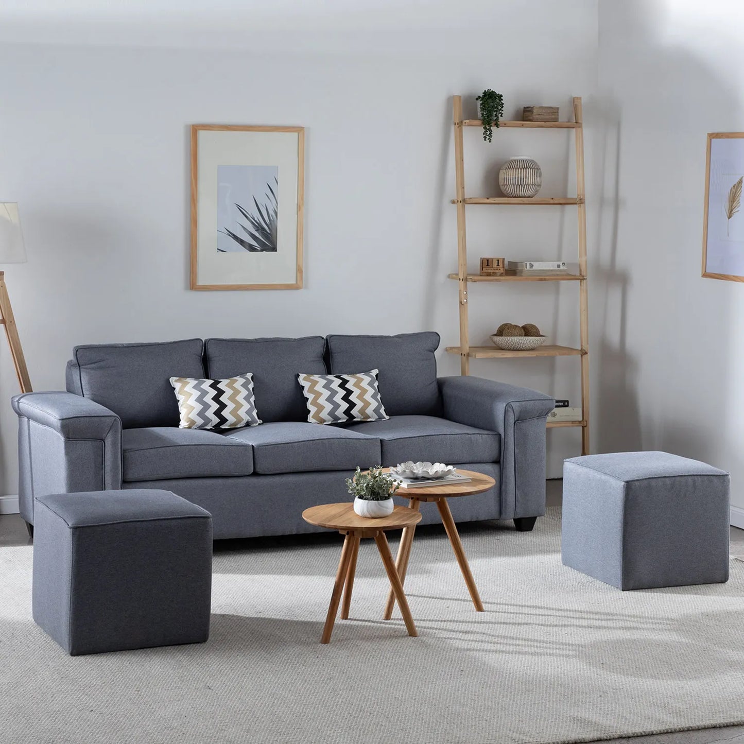 Mons Sofá 3C Sicilia + 2 Pouf