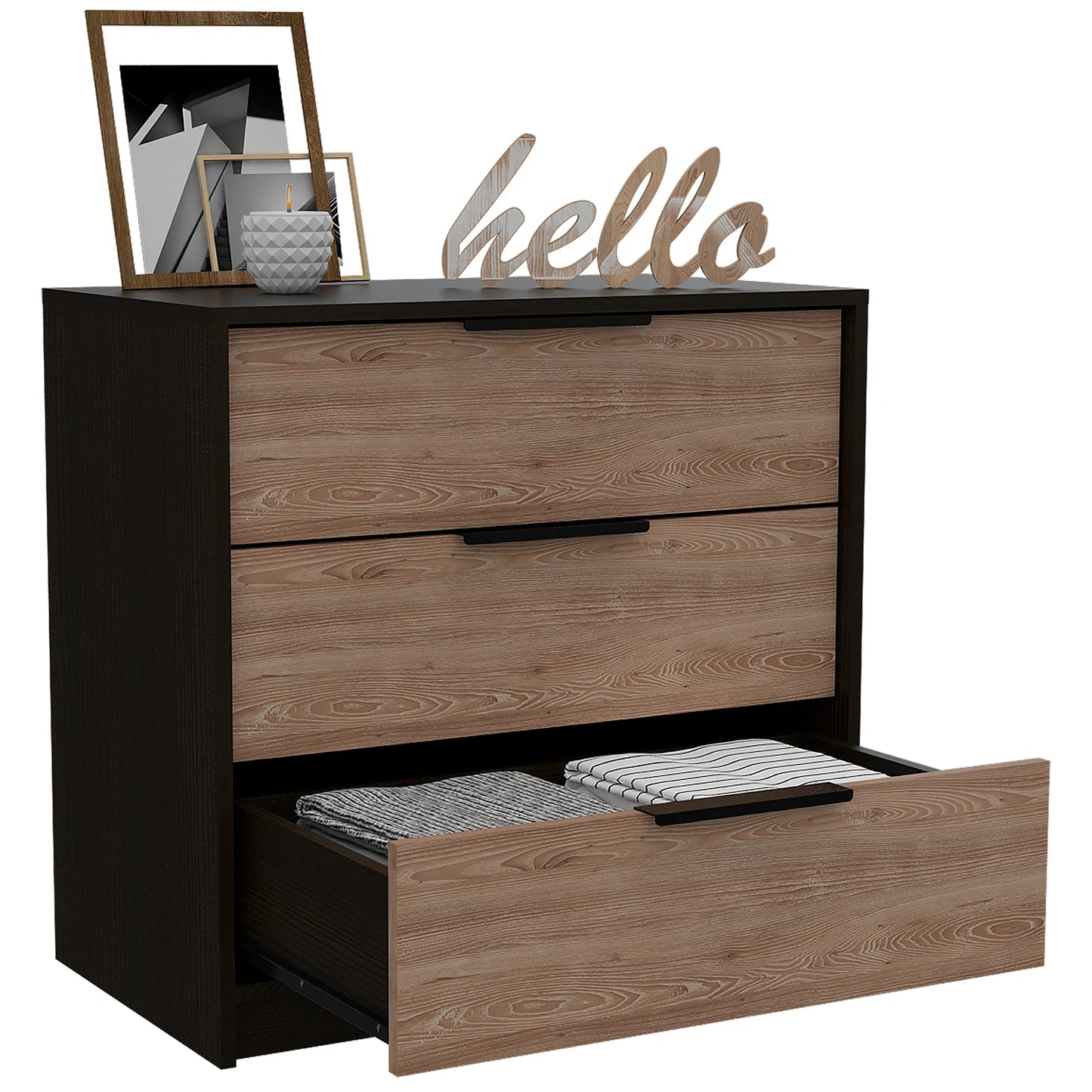 Comoda Kaia / 3 Cajones - Wengue / Miel