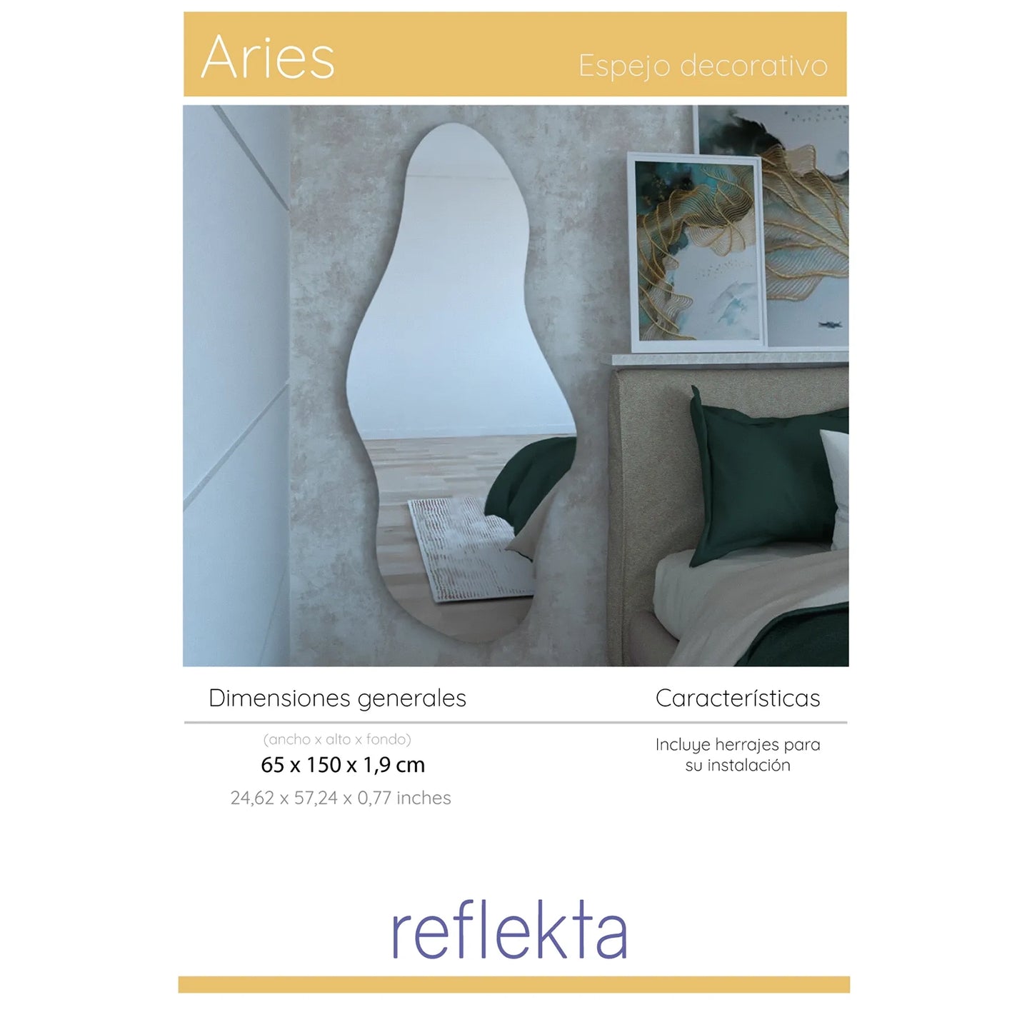 Espejo Aries Con Forma Irregular