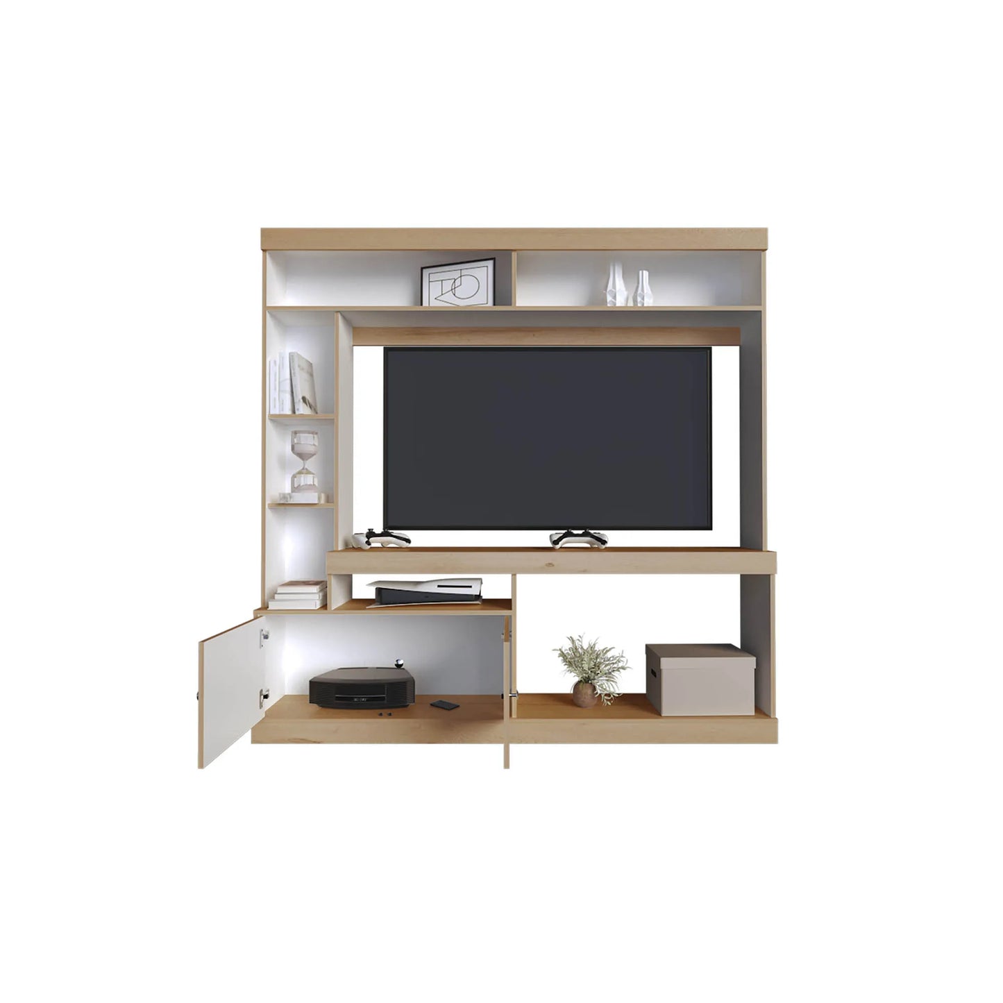 Estante TV55 Classic Color - Duna / Blanco