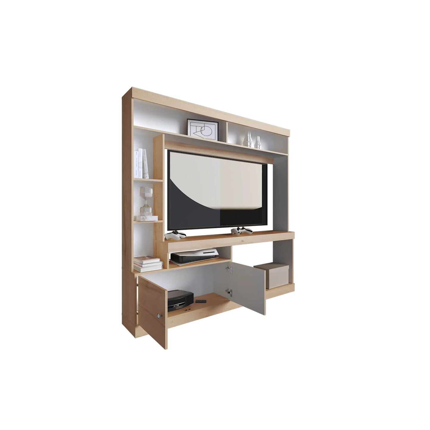 Estante TV55 Classic Color - Duna / Blanco