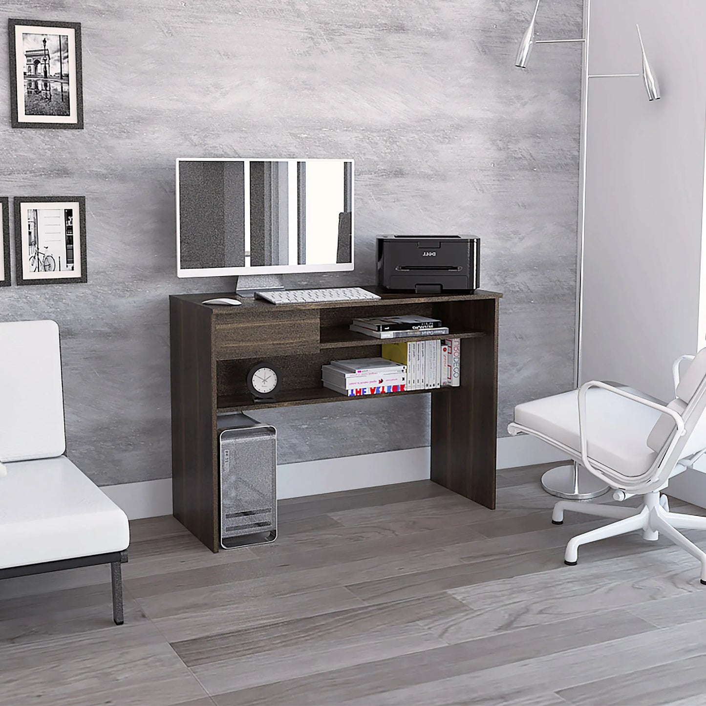 Escritorio Recto 1 Cajon Office W-100 - Habano