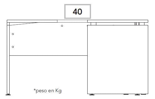 Escritorio L-160 Home Office - Negro Soft / Coñac