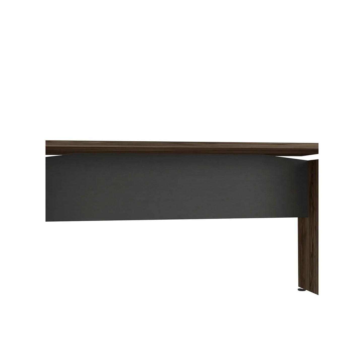 Escritorio Recto M-150 Home Office - Negro Soft / Coñac