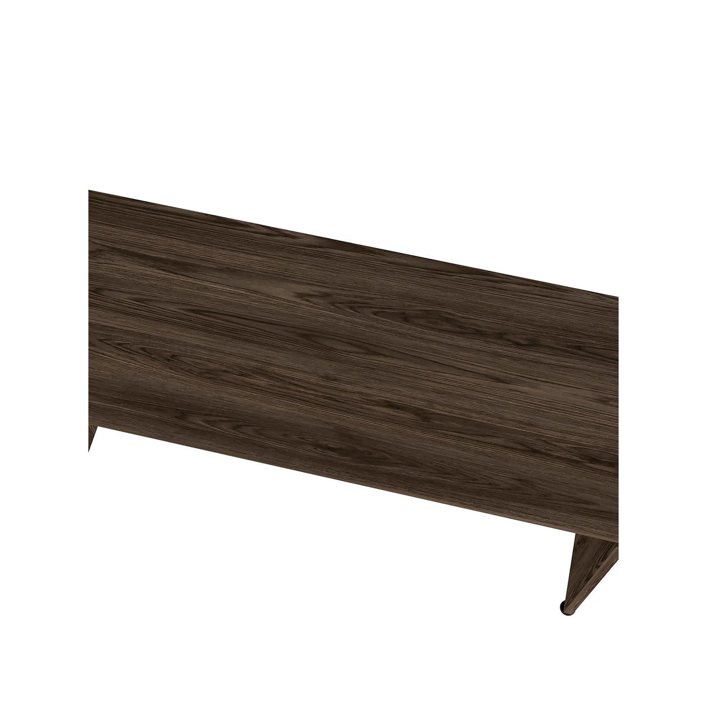 Escritorio Recto M-150 Home Office - Negro Soft / Coñac