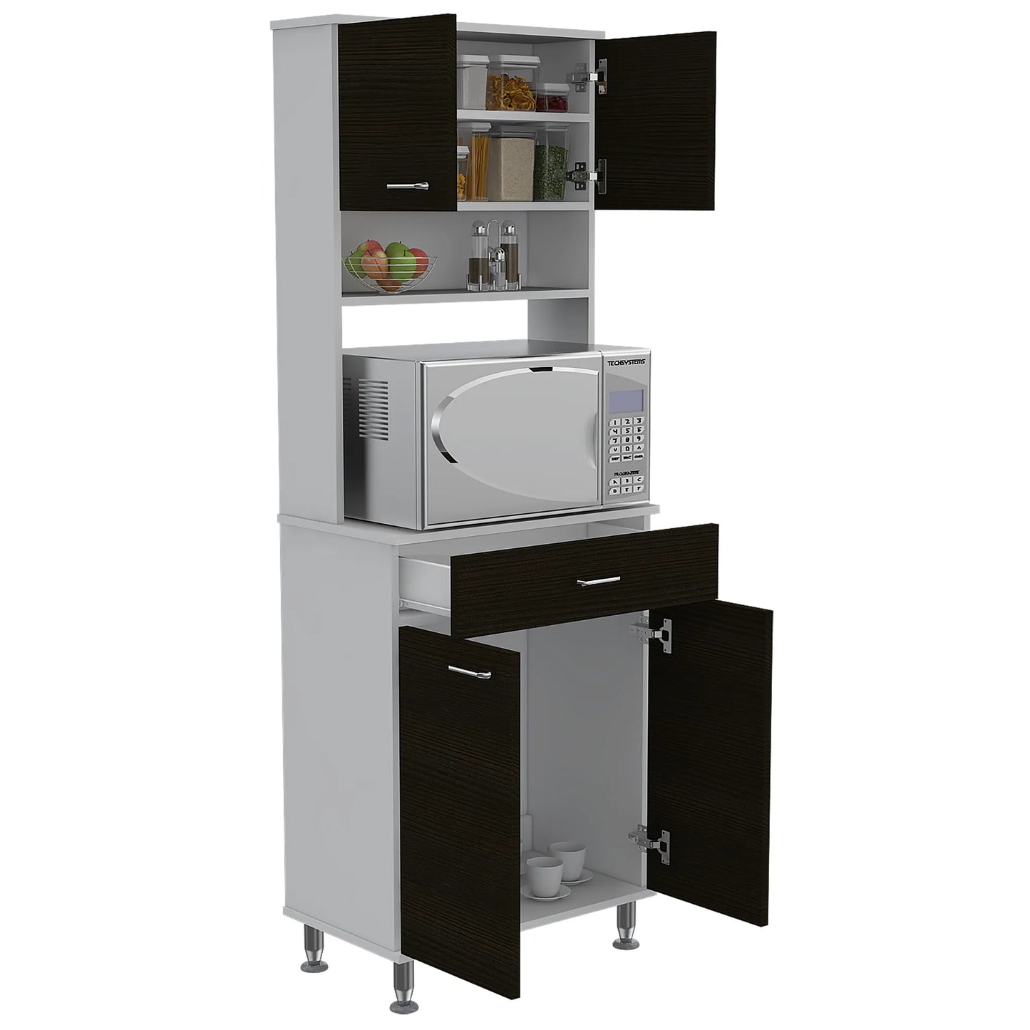 Mueble De Cocina Kitchen 60 - Blanco / Wengue