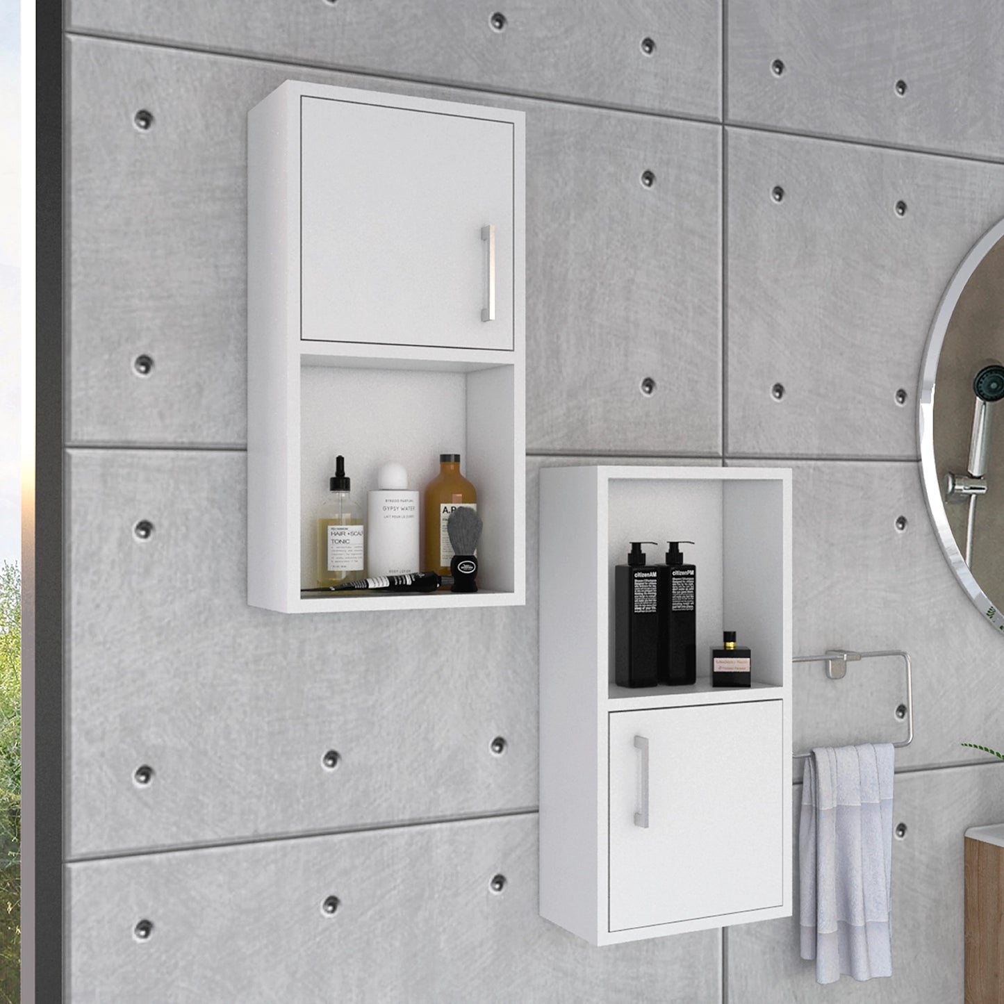 Muebles Auxiliares De Muro Bath X2 - 2 Puertas - Blanco