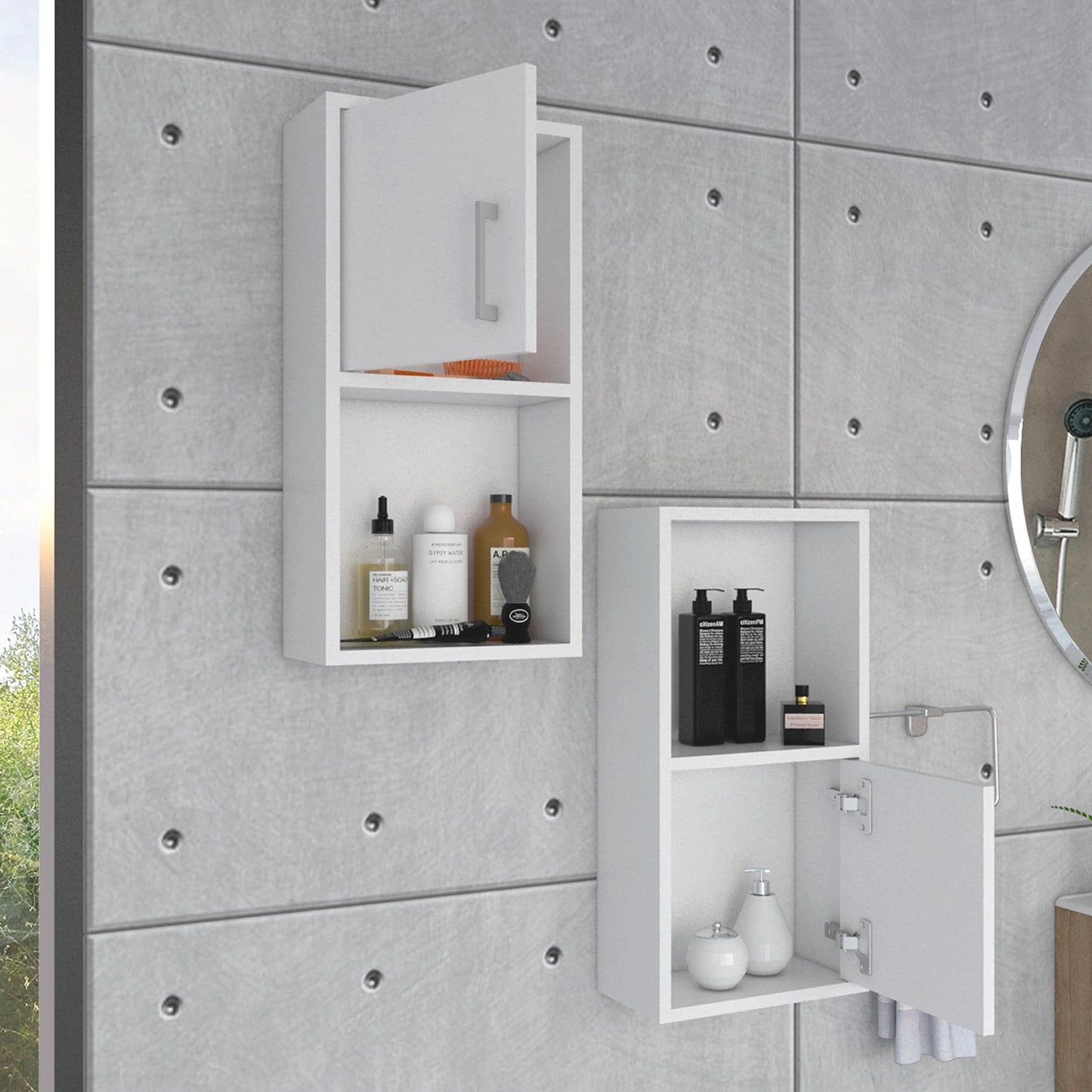 Muebles Auxiliares De Muro Bath X2 - 2 Puertas - Blanco