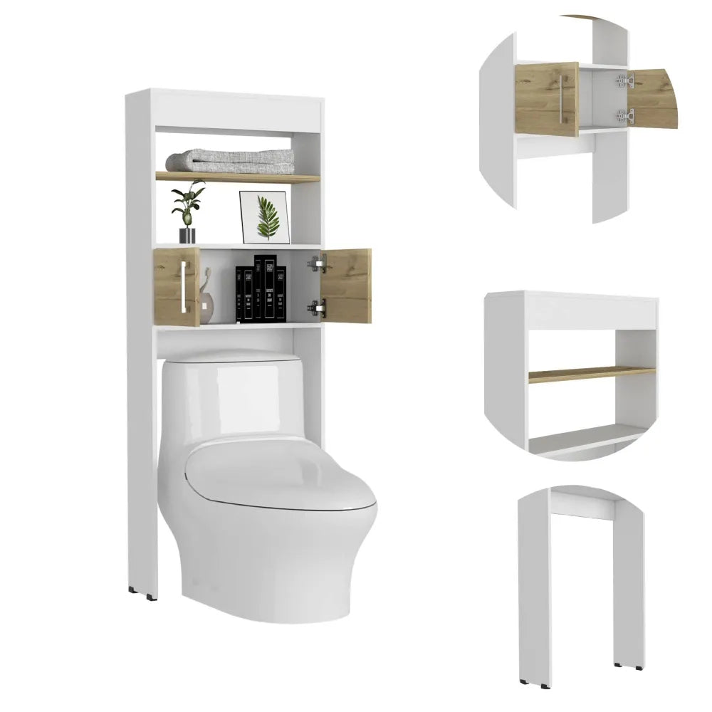 Optimizador Wc Bath Bi-Color 2 Puertas - Blanco / Duna