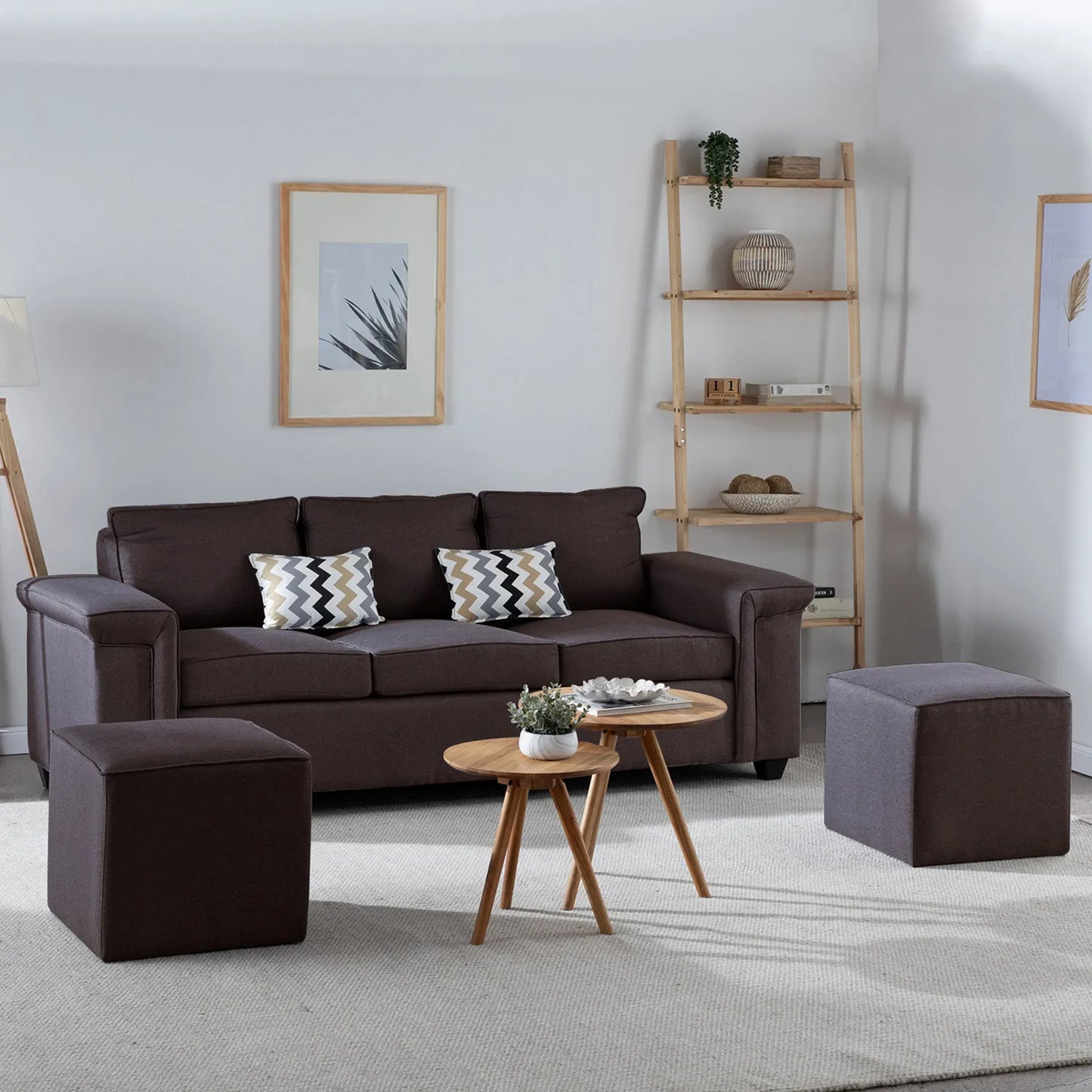 Mons Sofá 3C Sicilia + 2 Pouf