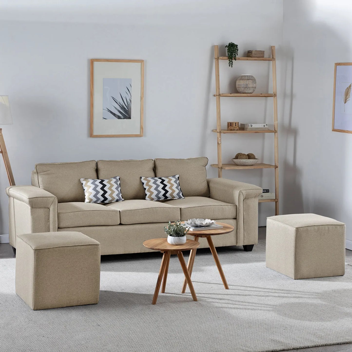 Mons Sofá 3C Sicilia + 2 Pouf