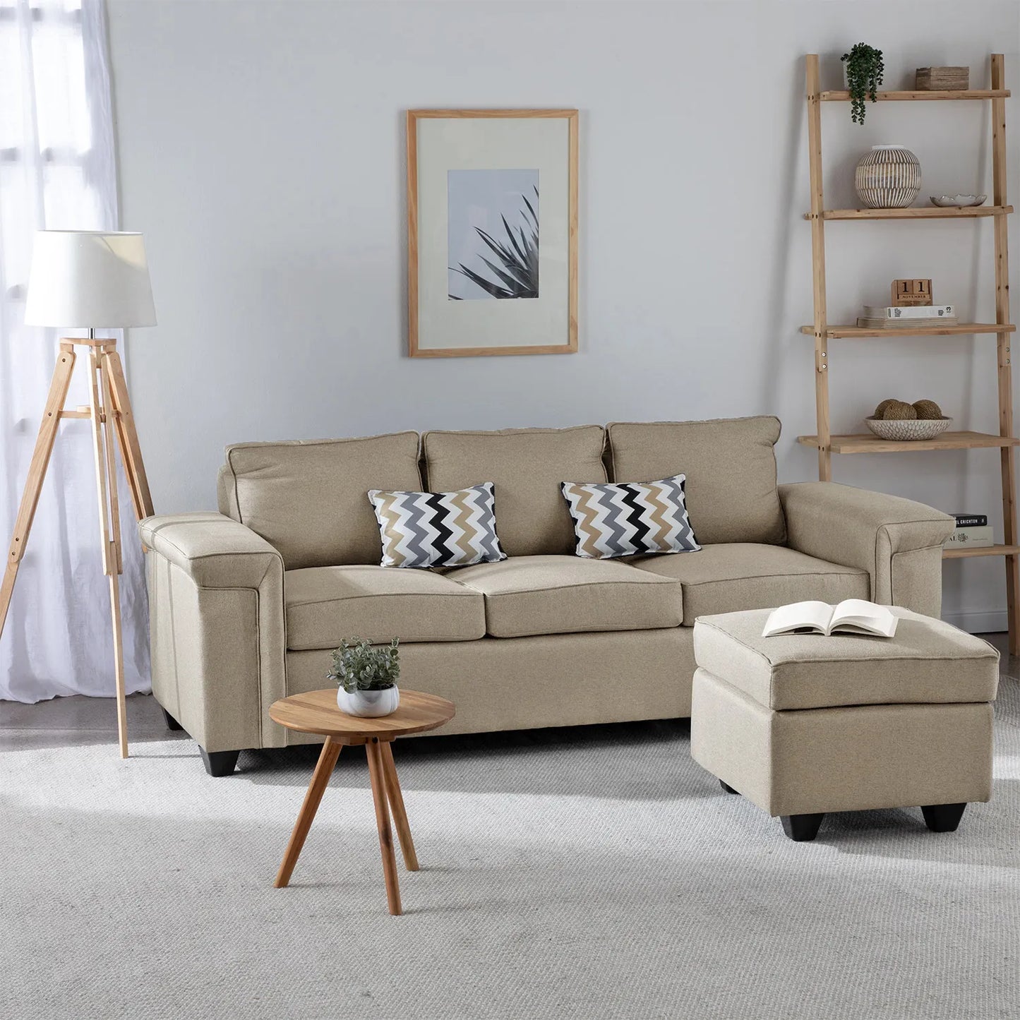 Mons Sofá 3C Sicilia + 1 Pouf