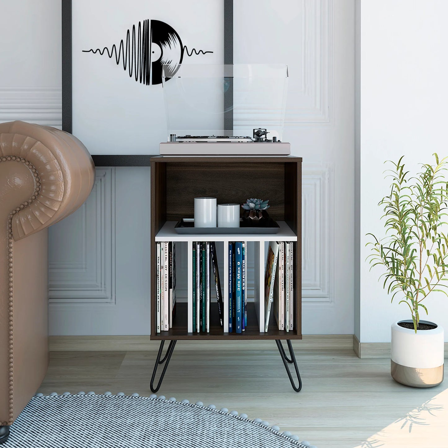 Mueble Funcional Vassel - Habano / Blanco