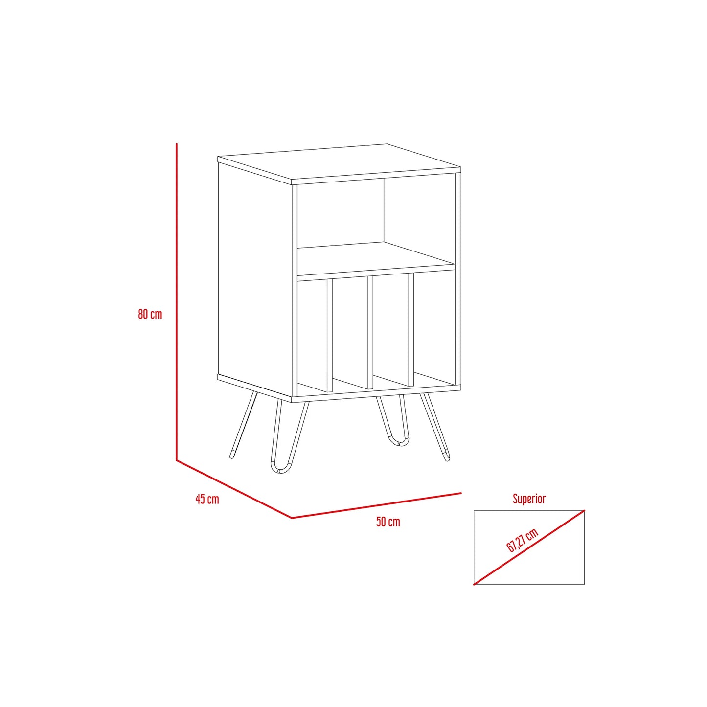 Mueble Funcional Vassel - Habano / Blanco
