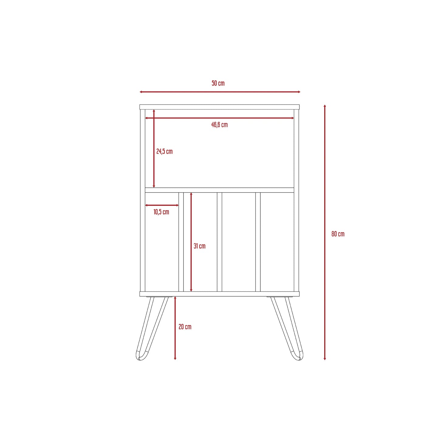 Mueble Funcional Vassel - Habano / Blanco