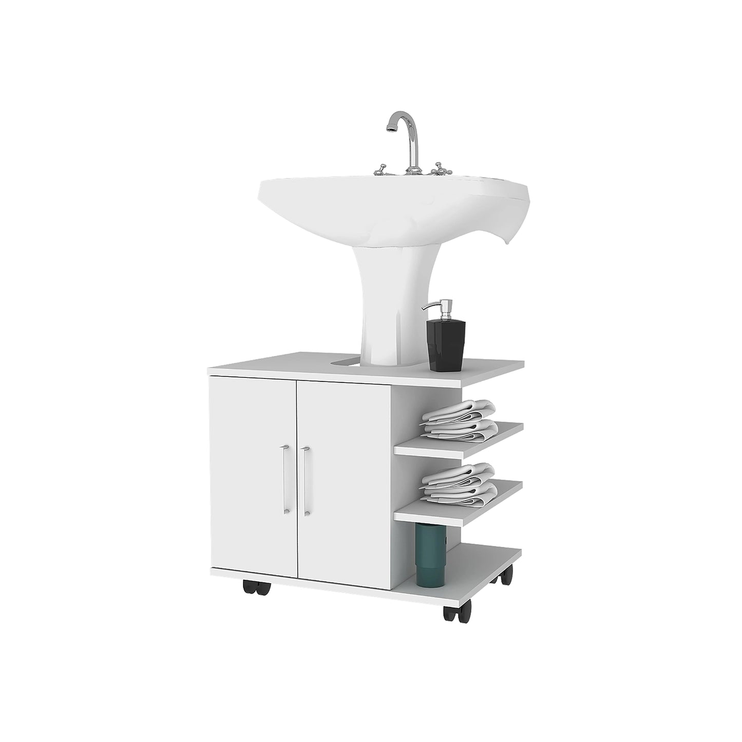 Optimizador Lavamanos Bath-55 2 Puertas - Blanco