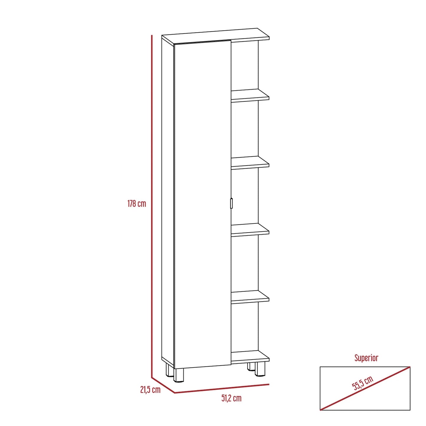 Optimizador De Baño - Bath 51 / 1 Puerta - Blanco