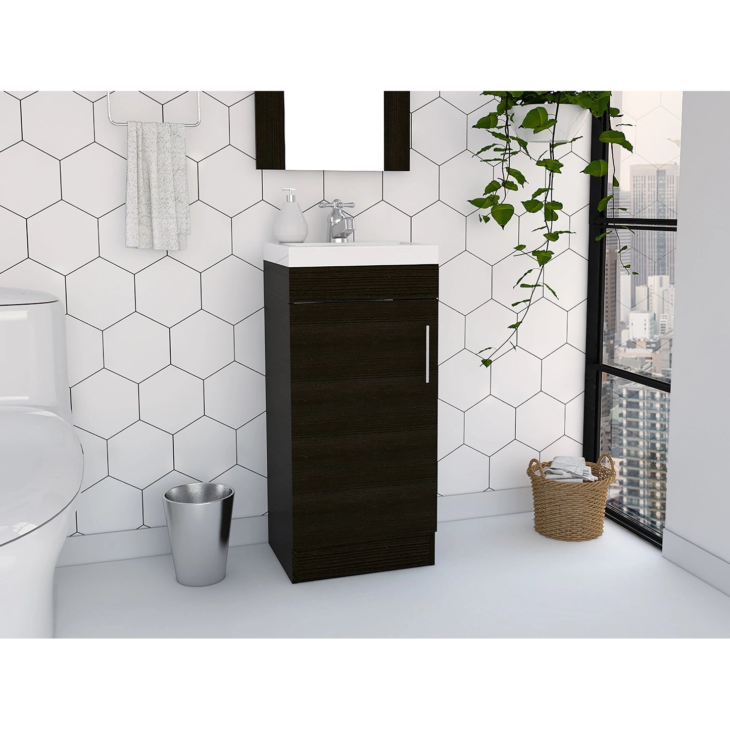 Mueble Lavamanos Madrid 1 Puerta - Wengue