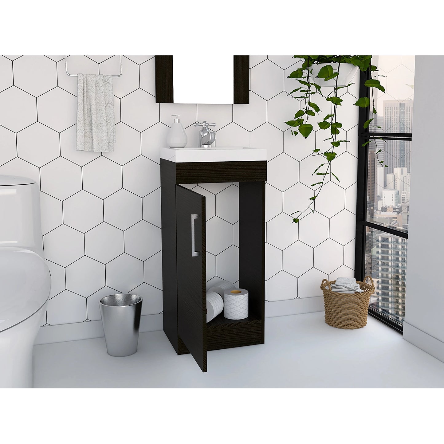 Mueble Lavamanos Madrid 1 Puerta - Wengue