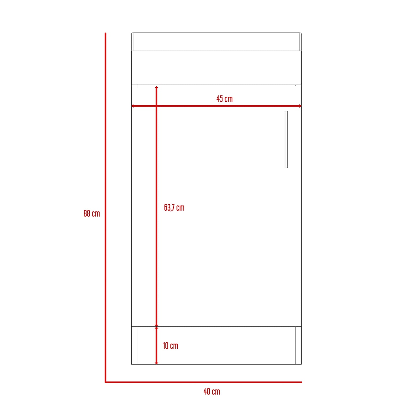 Mueble Lavamanos Madrid 1 Puerta - Wengue