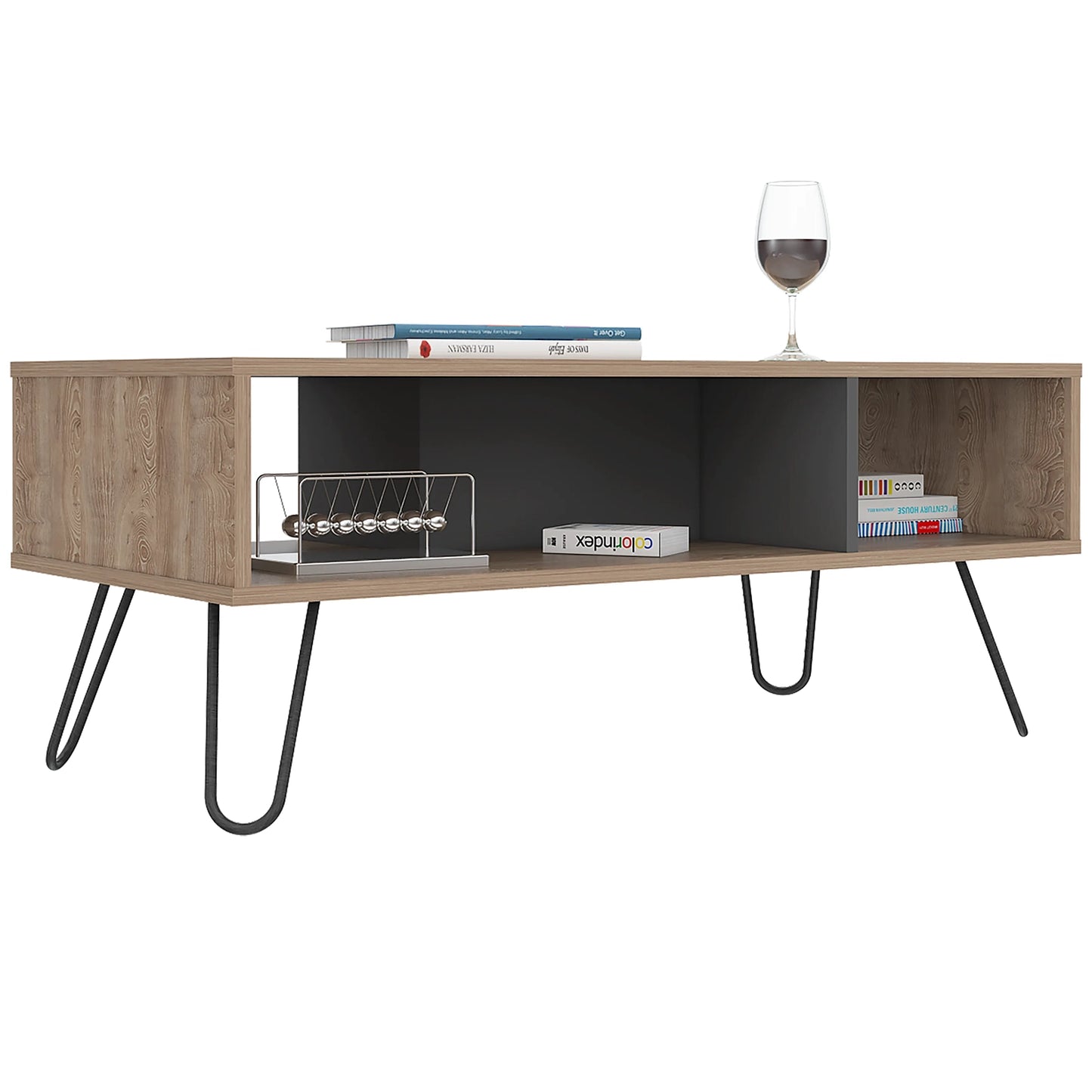 Mesa De Centro Vassel - Miel / Plomo