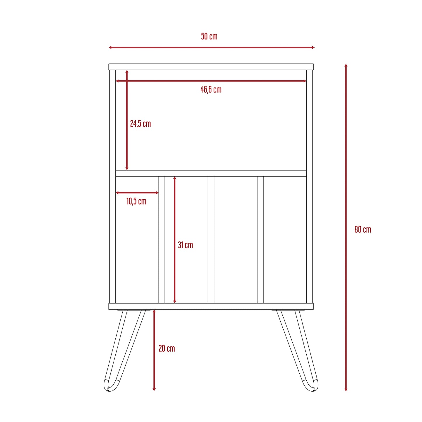 Mueble Funcional Vassel - Miel / Plomo