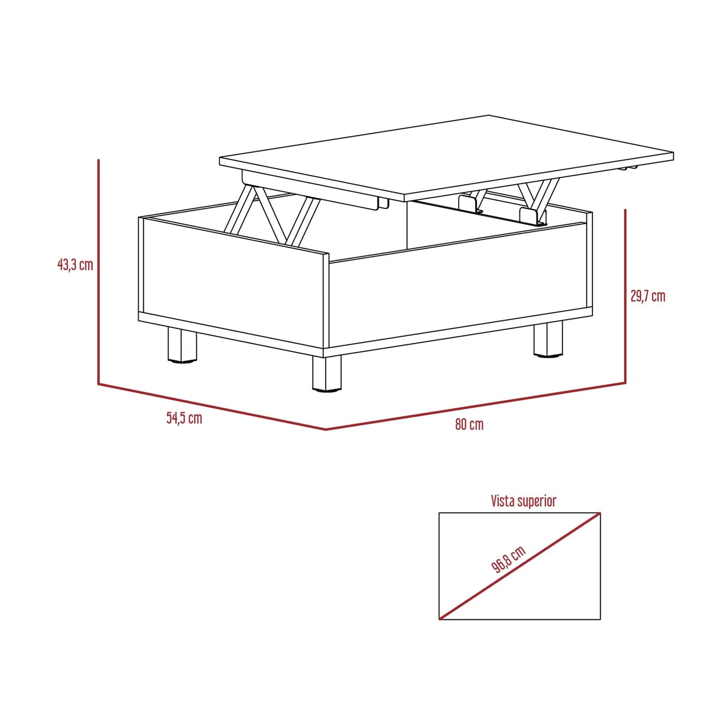 Mesa Funcional 5G-2 - Ceniza / Wengue