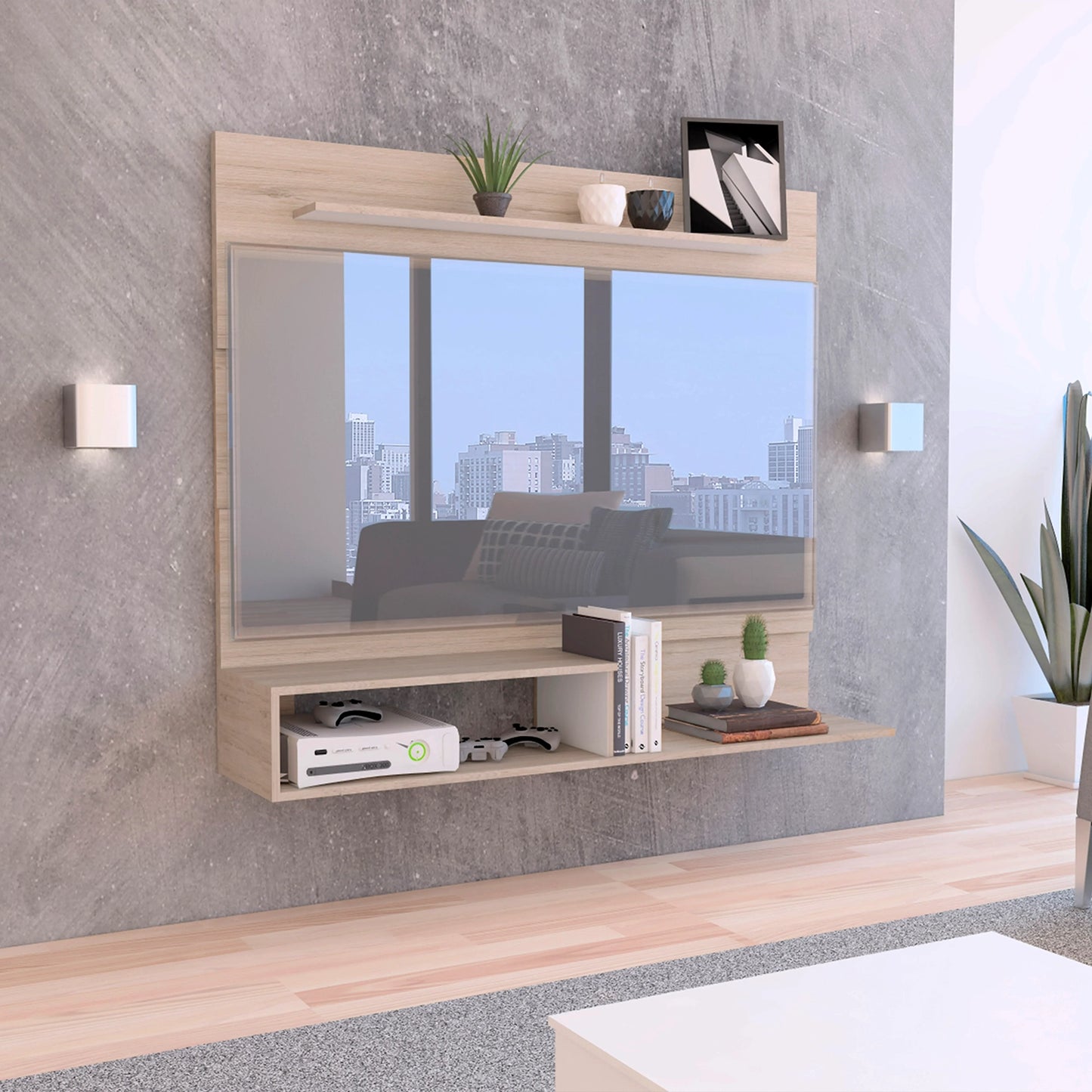 Panel Tv55 Beijing - Rovere / Blanco