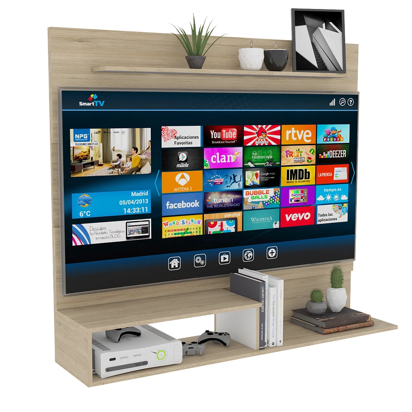 Panel Tv55 Beijing - Rovere / Blanco