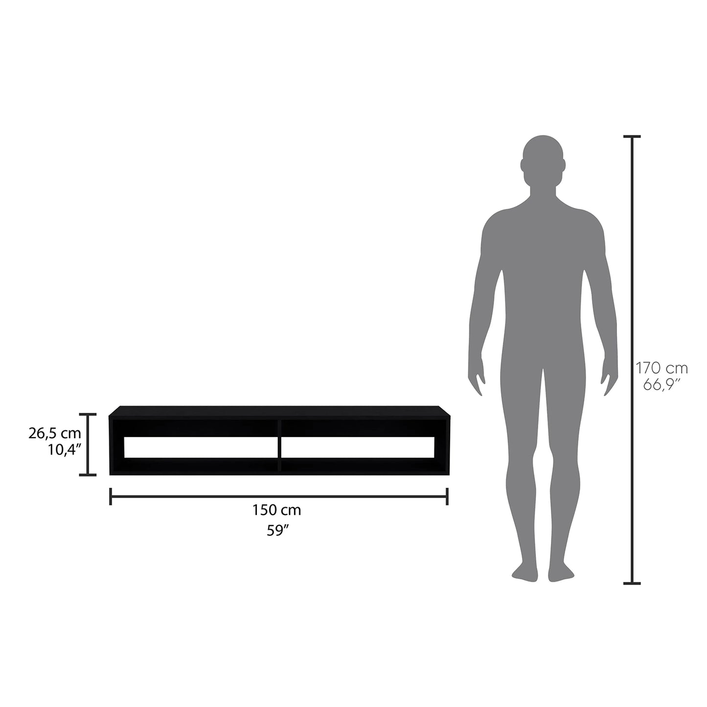 Panel Tv59 R-150 - Negro