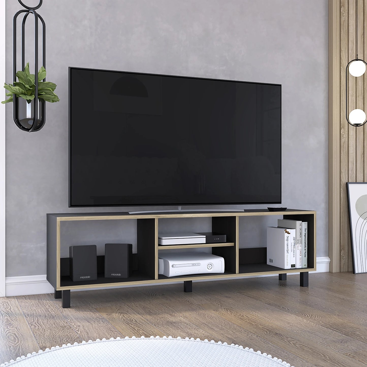 Rack Nomik Tv70 - Negro / Canto Duna