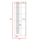 Mueble Alacena Fendi, Rovere y Blanco, de dos puertas batientes y varios entrepaños - vista 9