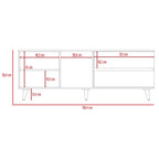 Rack TV Salem, Miel y Plomo, con capacidad para televisor de hasta 60 pulgadas - vista 8