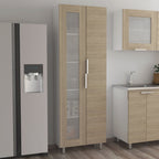 Mueble Alacena Fendi, Rovere y Blanco, de dos puertas batientes y varios entrepaños - vista 2