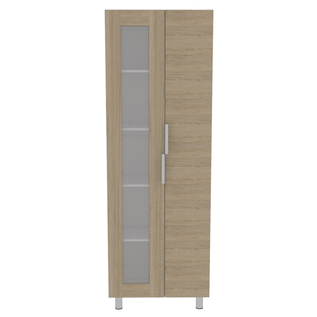 Mueble Alacena Fendi, Rovere y Blanco, de dos puertas batientes y varios entrepaños - vista 5