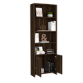 Biblioteca Lisa, Habano, con dos puertas batientes y múltiples entrepaños para colocar objetos - vista 1