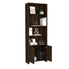 Biblioteca Lisa, Habano, con dos puertas batientes y múltiples entrepaños para colocar objetos - vista 1