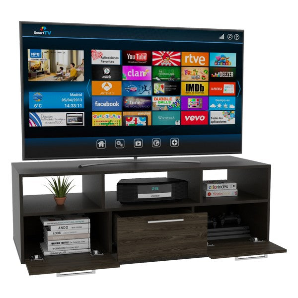 Rack TV Wema, Wengue y Coñac, con capacidad para televisor de 58 pulgadas - vista 1