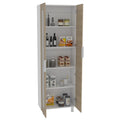 Mueble Alacena Fendi, Rovere y Blanco, de dos puertas batientes y varios entrepaños - vista 1
