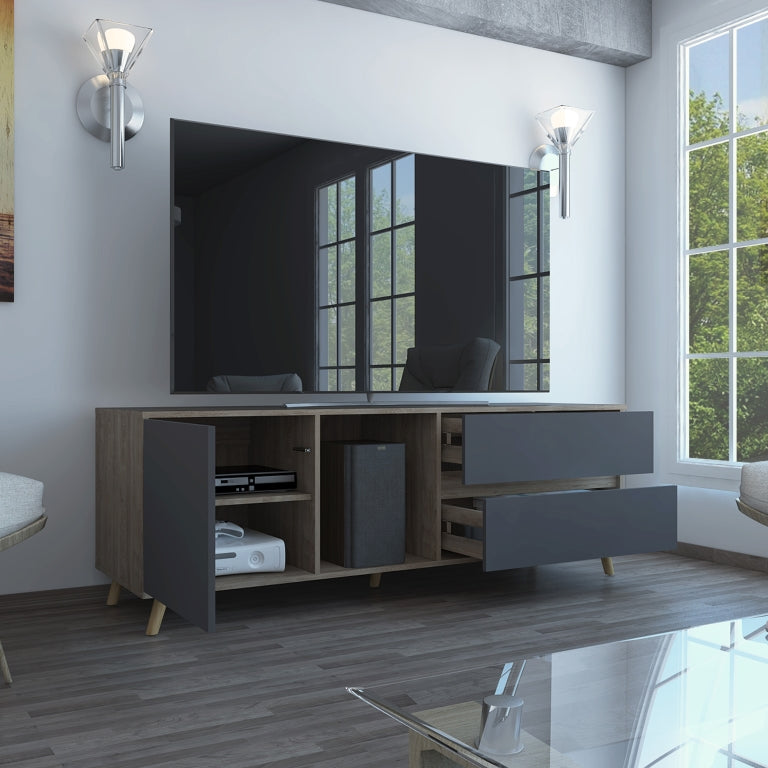Rack TV Salem, Miel y Plomo, con capacidad para televisor de hasta 60 pulgadas - vista 5