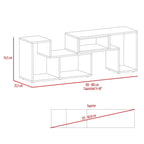 Rack Extensible Beijing, Rovere y Blanco, con capacidad para televisor de 40 pulgadas - vista 9