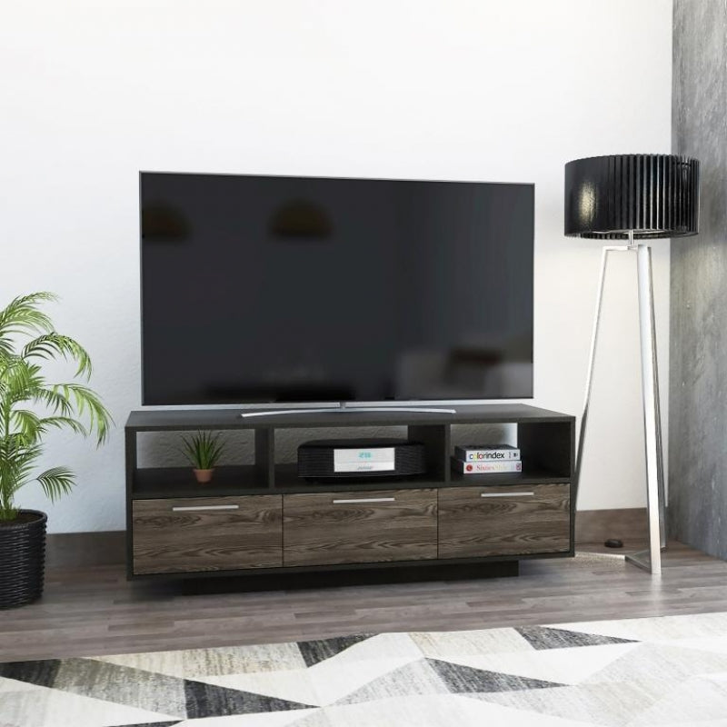 Rack TV Wema, Wengue y Coñac, con capacidad para televisor de 58 pulgadas - vista 2