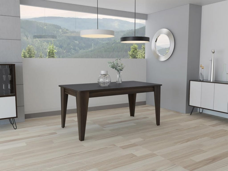Mesa de Comedor Torino,, Habano, diseño moderno y para cuatro puestos 160 - vista 2