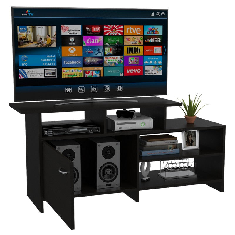 Rack TV Lima, Wengue y Negro, para televisor de 40 pulgadas - vista 1