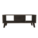 Mesa de Centro Cincinatti Z,100, Coñac, con varios entrepaños y patas de madera - vista 5